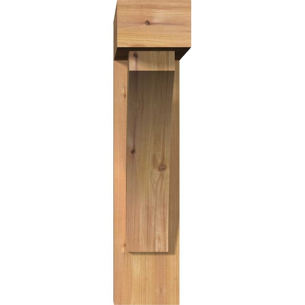 Thorton Block Smooth Bracket W/ Offset Brace, Western Red Cedar, 5 1/2W X 20D X 24H